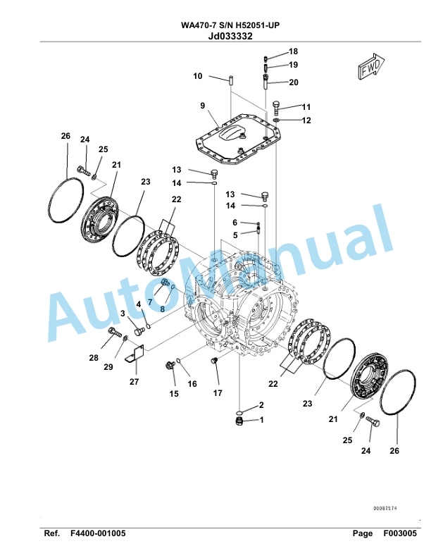Komatsu WA470-7 Parts Manual H52051-UP-2