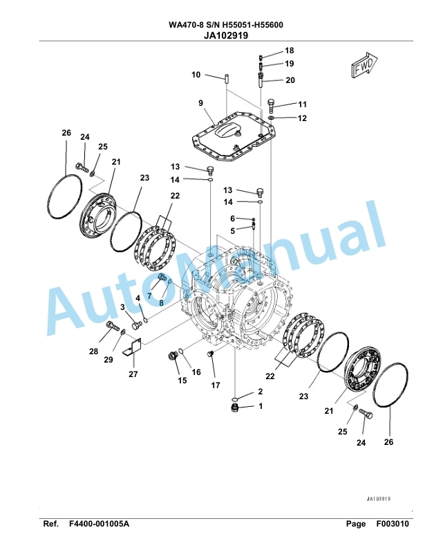 Komatsu WA470-8 Parts Manual - H55051 - H55600-2