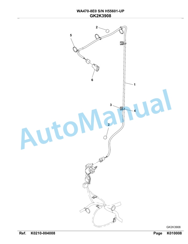 Komatsu WA470-8E0 Parts Manual WA00034H-4