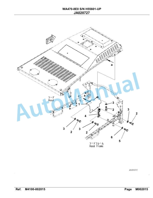 Komatsu WA470-8E0 Parts Manual WA00034H-5