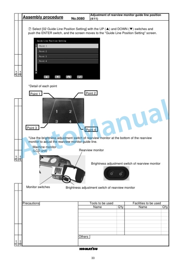 Komatsu WA470-8E0 Wheel Loader Field Assembly Manual GEN00186-00-5
