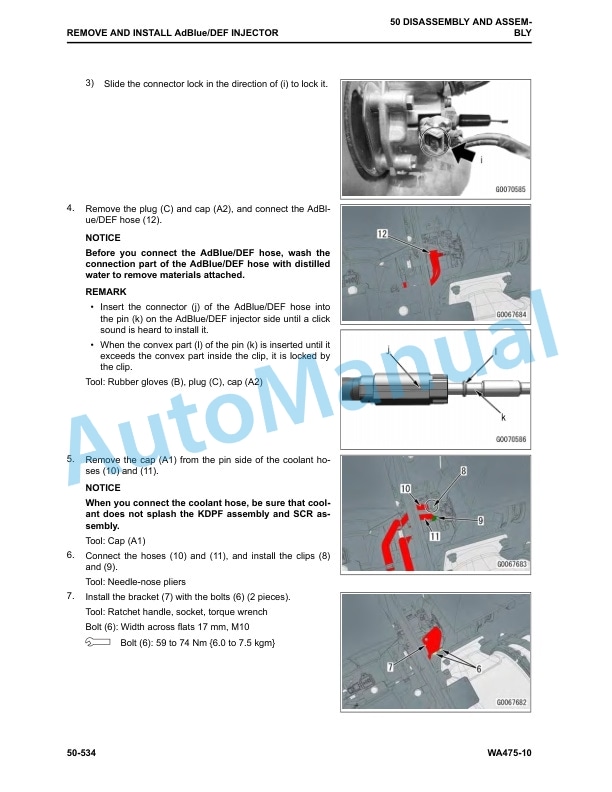 Komatsu WA475-10 Wheel Loader Shop Manual CEBM035000-5