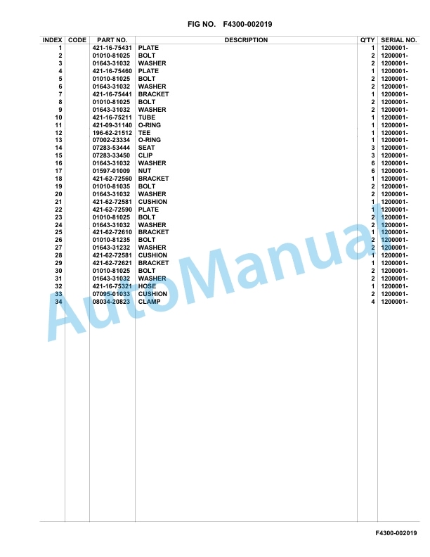 Komatsu WA475-10E0 Parts Catalog 120001-Up-2