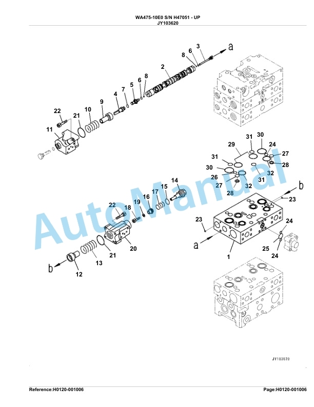 Komatsu WA475-10E0 Parts Manual H47051-UP-2