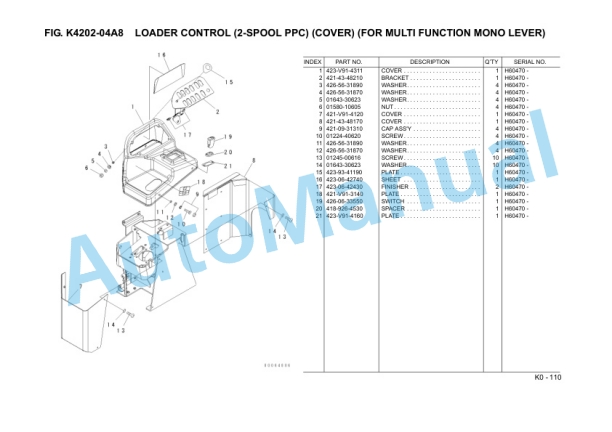 Komatsu WA480-6 LC Wheel Loader Parts Manual VZPB196701-4