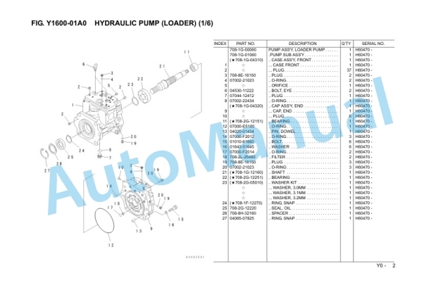 Komatsu WA480-6 LC Wheel Loader Parts Manual VZPB196701-5