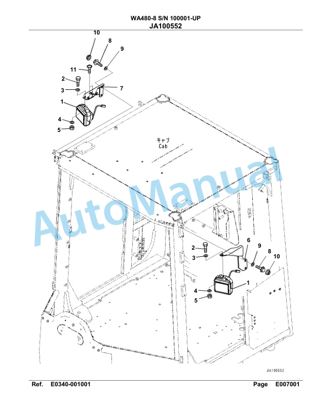 Komatsu WA480-8 Parts Manual 100001-UP-2