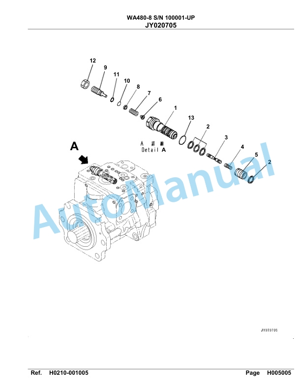 Komatsu WA480-8 Parts Manual 100001-UP-3