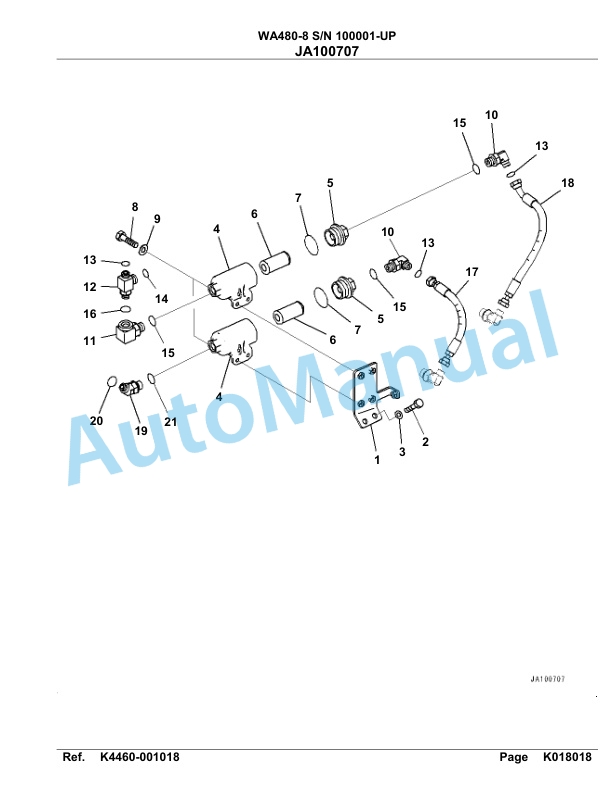 Komatsu WA480-8 Parts Manual 100001-UP-5