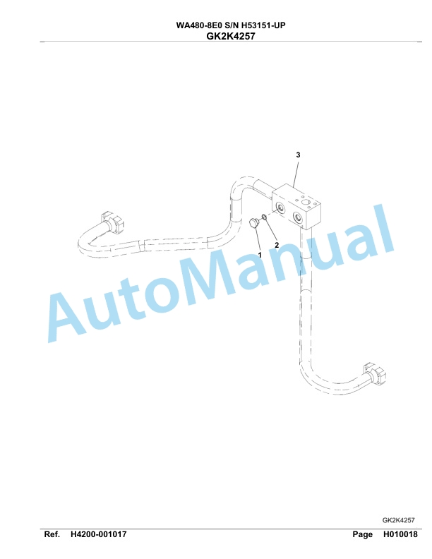 Komatsu WA480-8E0 Parts Manual WA00032H-3