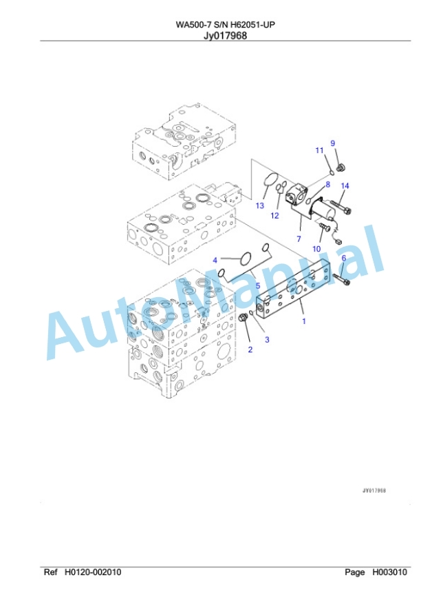 Komatsu WA500-7 Wheel Loader Parts Manual WA0000637H-4