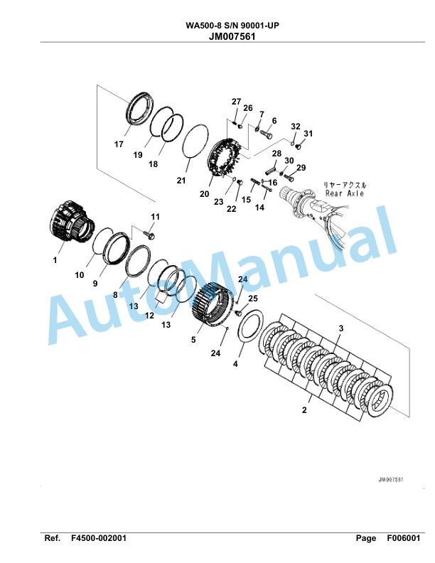 Komatsu WA500-8 Parts Manual 90001-UP-2