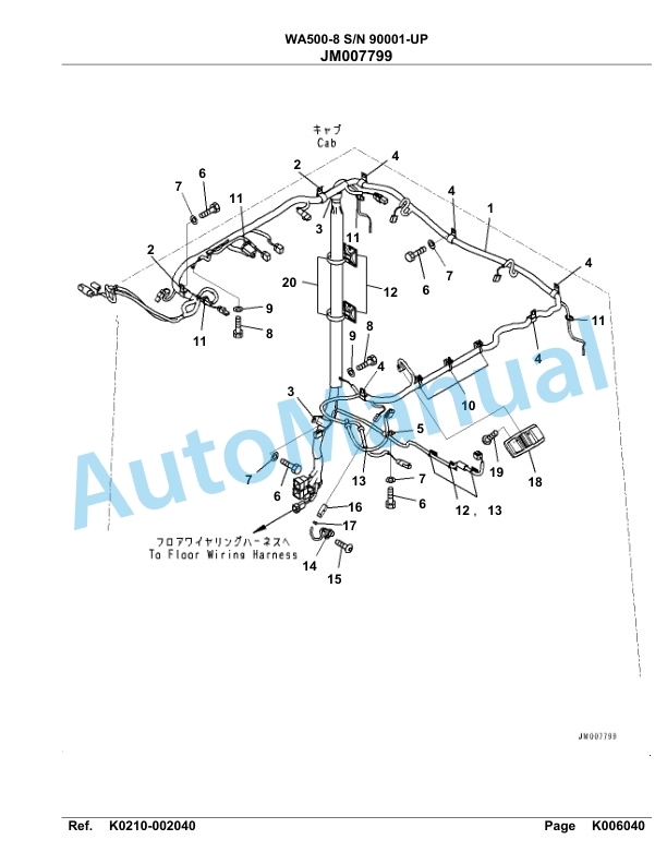 Komatsu WA500-8 Parts Manual 90001-UP-4