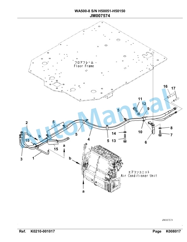 Komatsu WA500-8 Parts Manual - H50051 - H50150-4