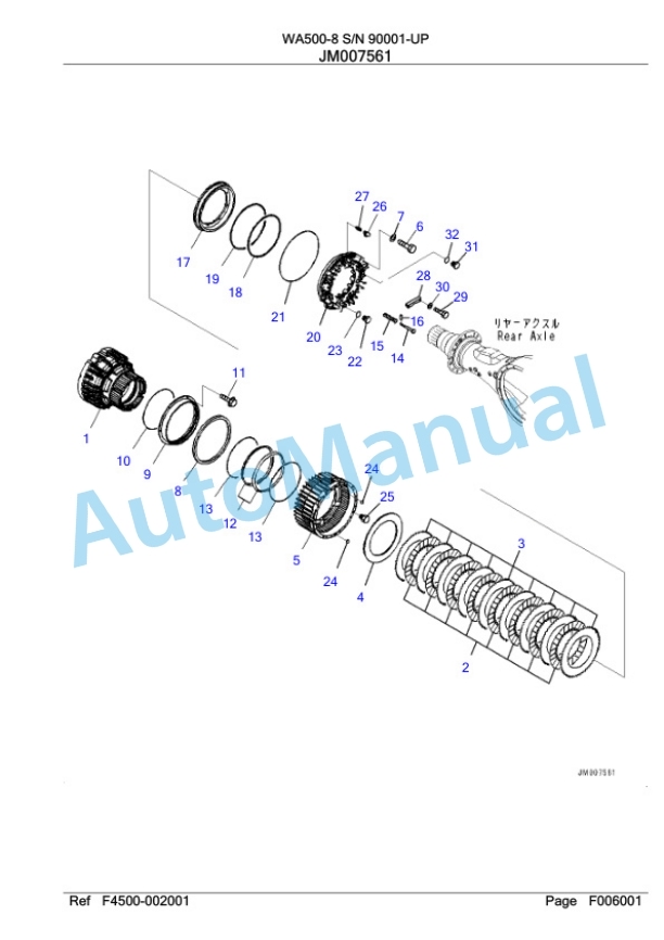 Komatsu WA500-8 Wheel Loader Parts Manual WA00012H-2