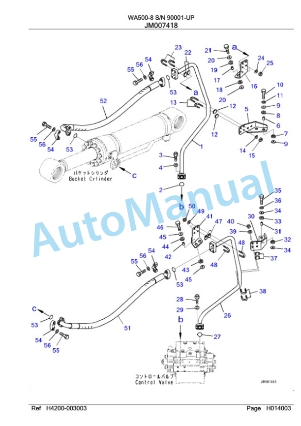 Komatsu WA500-8 Wheel Loader Parts Manual WA00012H-3