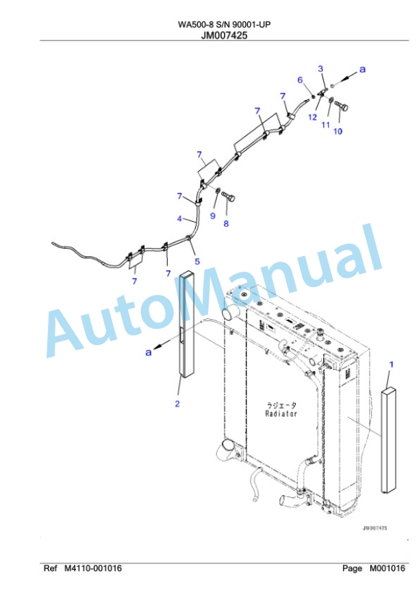 Komatsu WA500-8 Wheel Loader Parts Manual WA00012H-5