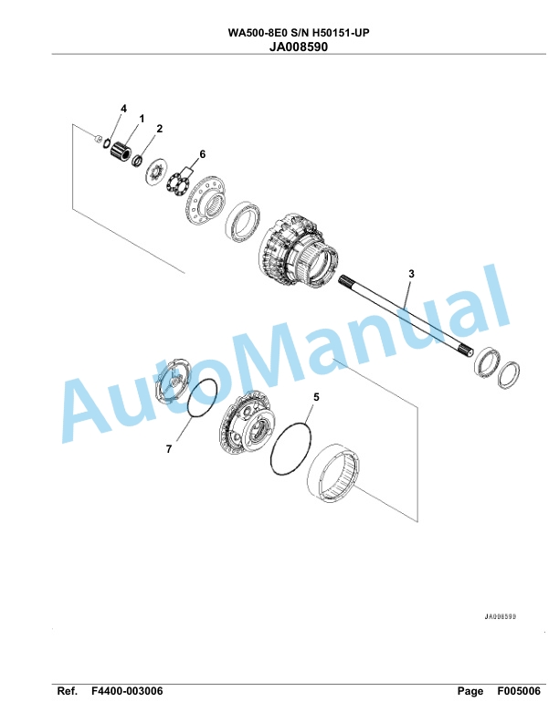 Komatsu WA500-8E0 Parts Manual WA00036H-2