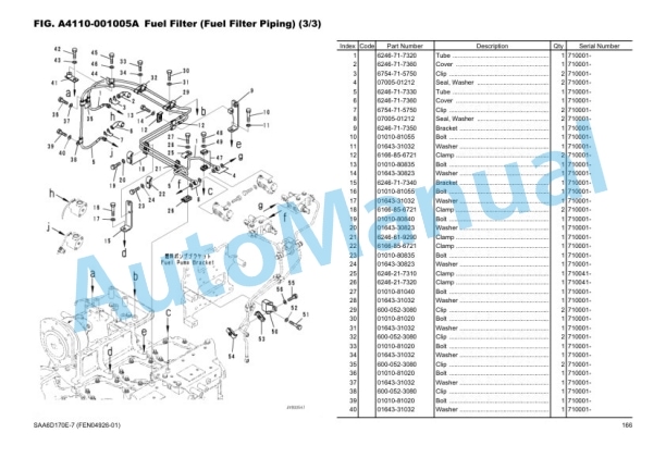 Komatsu WA600-8E0 Wheel Loader Parts Manual FEN04926-01_Volume1-2