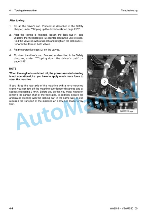 Komatsu WA65-5 Wheel Loader Operation and Maintenance Manual VEAM250100-4