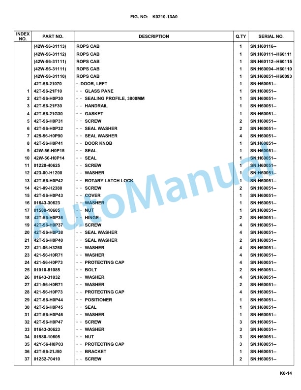 Komatsu WA65-6 Parts Manual-4