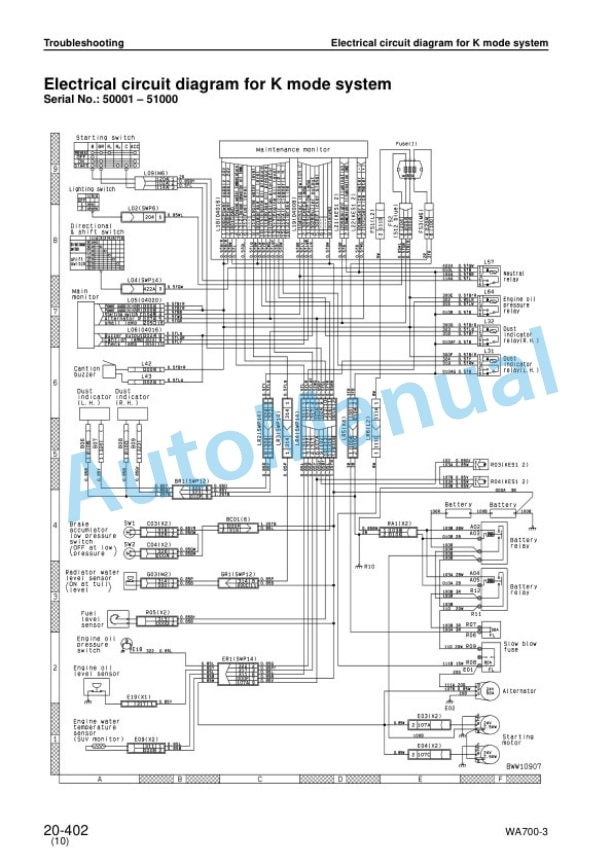 Komatsu WA700-3 Avance Loader Shop Manual SEBM013316-3
