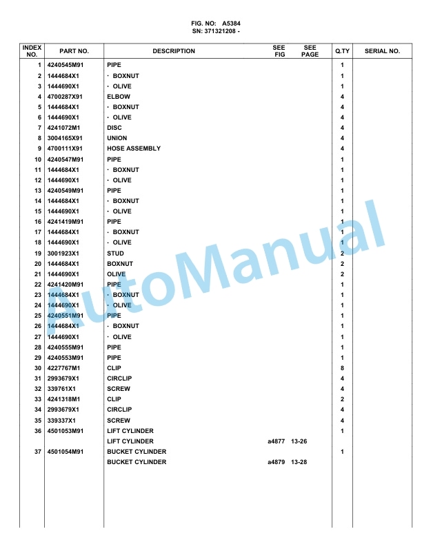 Komatsu WA75-1, WA75-15F Parts Manual-5