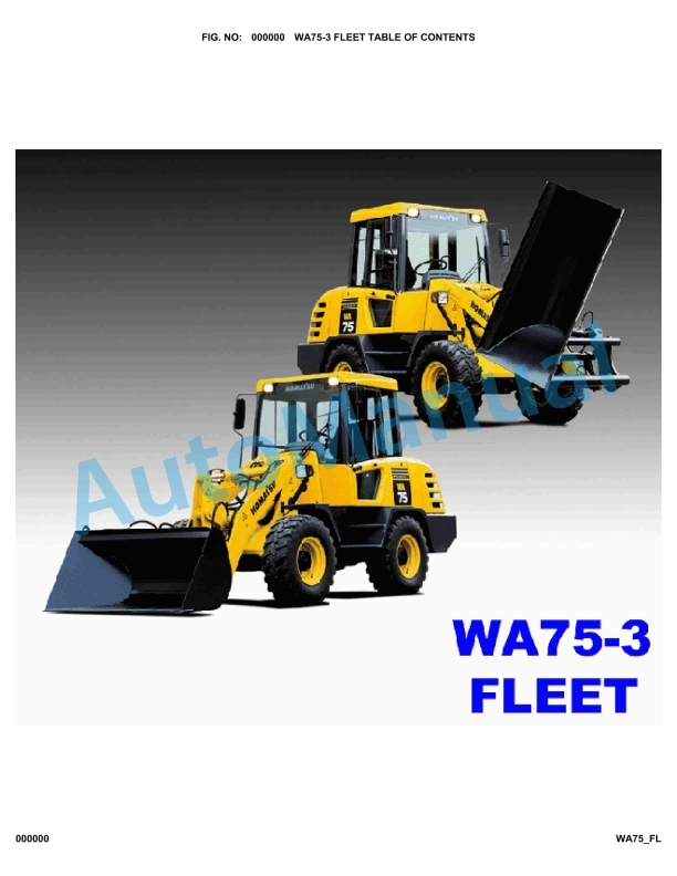 Komatsu WA75-3 FLEET Parts Manual
