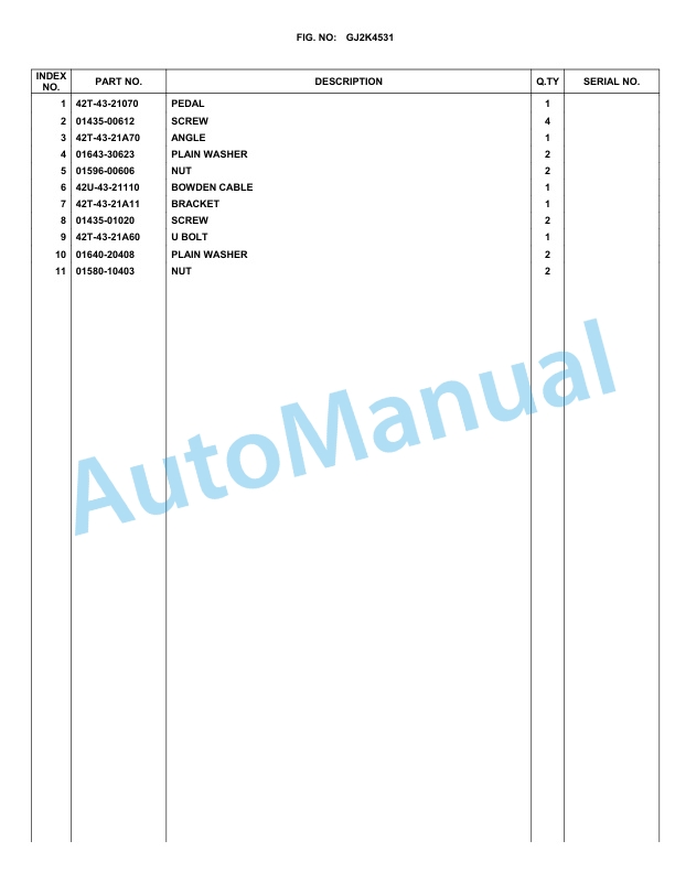 Komatsu WA80-5 Parts Manual WA80-5B-2