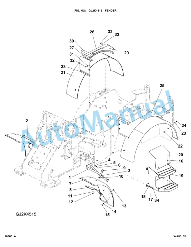 Komatsu WA80-5 Parts Manual WA80-5B-4