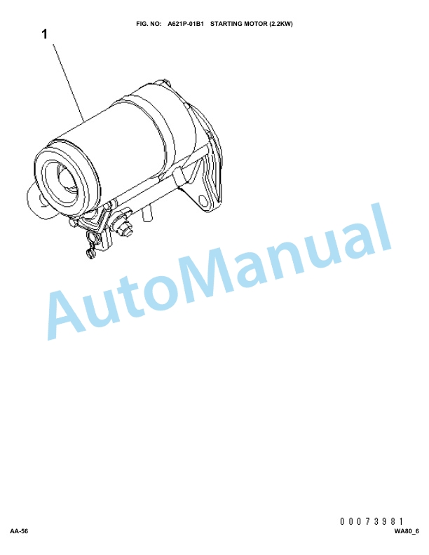 Komatsu WA80-6 Parts Manual-2