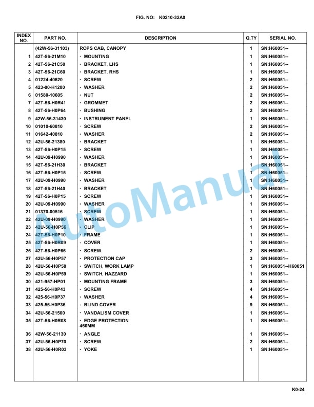 Komatsu WA80-6 Parts Manual-4