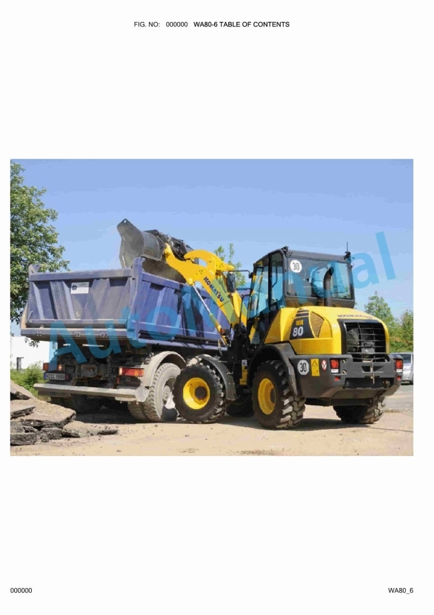 Komatsu WA80-6 Wheel Loader Parts Manual