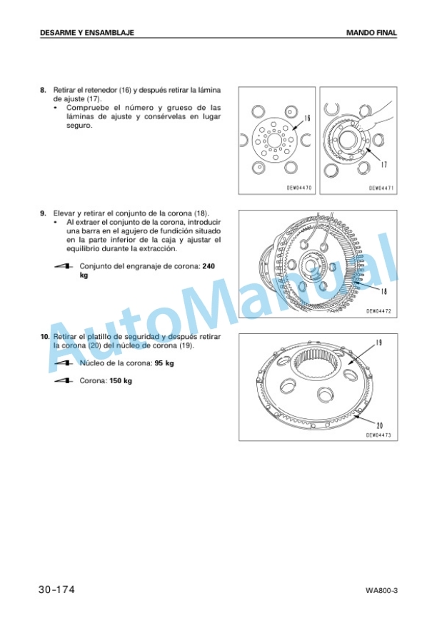 Komatsu WA800-3 Avance Loader Shop Manual GSBM013404-5