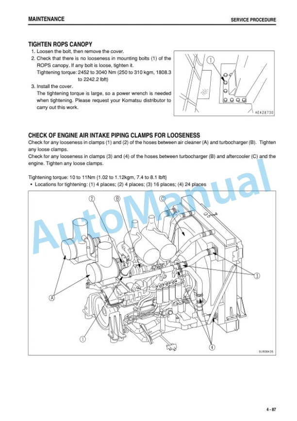 Komatsu WA800-3E0, WA900-3E0 Wheel Loader Operation and Maintenance Manual PEN00686-15-5