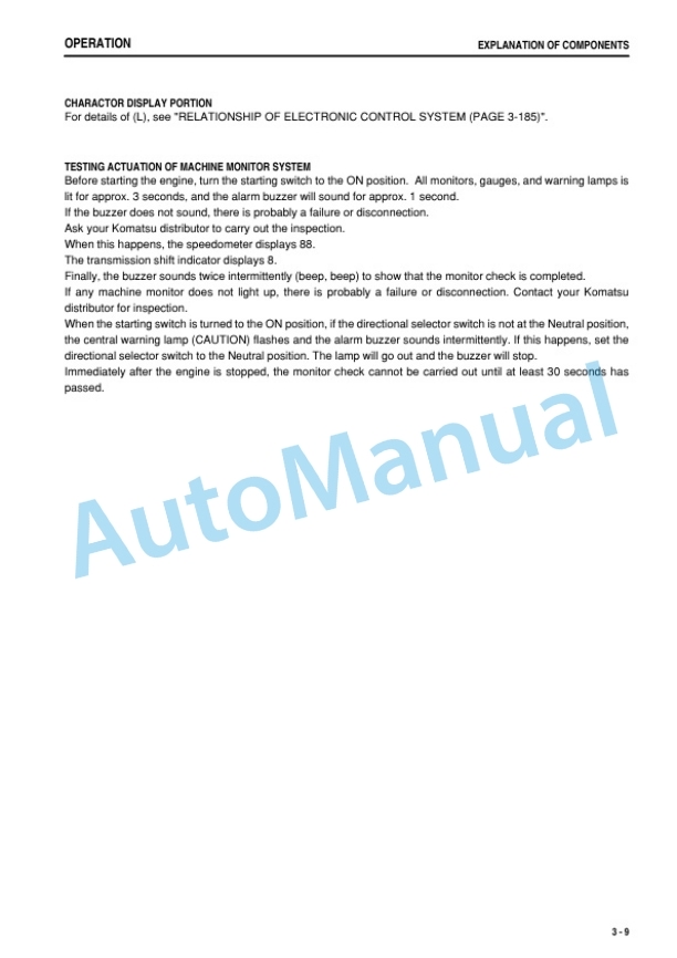 Komatsu WA800-3E0, WA900-3E0 Wheel Loader Operation and Maintenance Manual PEN01127-09-2