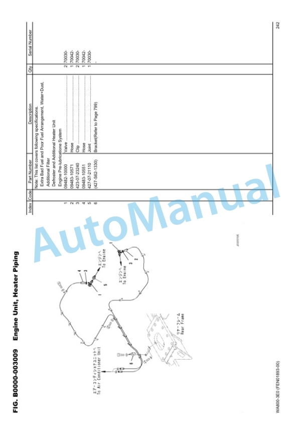 Komatsu WA800-3E0 Wheel Loader Parts Manual EEPC018700-2
