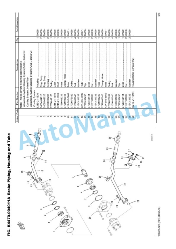 Komatsu WA800-3E0 Wheel Loader Parts Manual EEPC018700-5