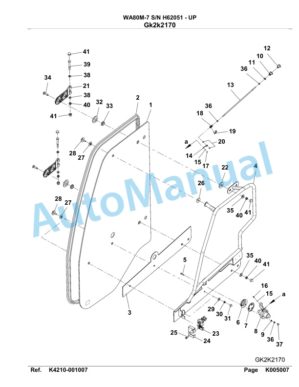 Komatsu WA80M-7 Parts Manual WA00002H-4