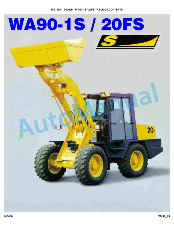 Komatsu WA90-1S, WA90-20FS Parts Manual