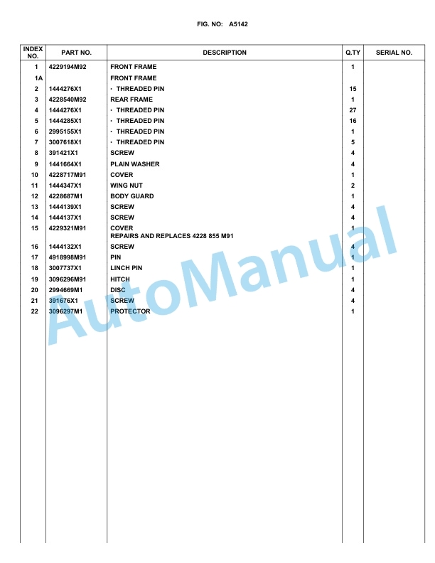 Komatsu WA90-1S, WA90-20FS Parts Manual-4