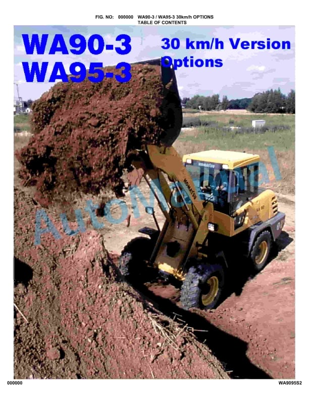 Komatsu WA90-3, WA95-3 30km_h Options Parts Manual WA9095S2