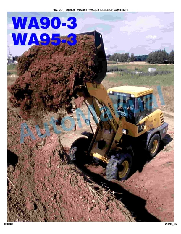 Komatsu WA90-3, WA95-3 Parts Manual