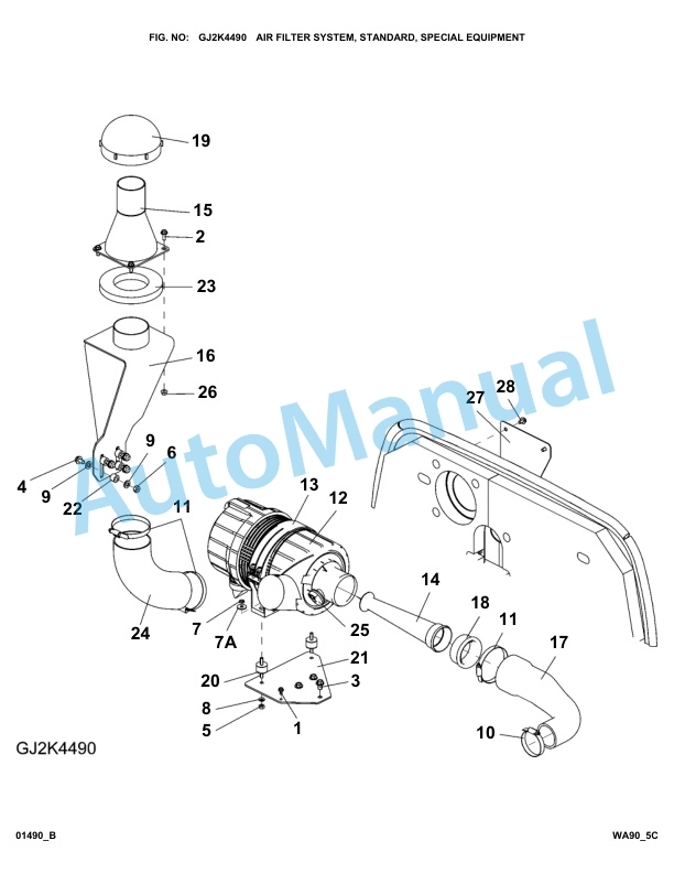 Komatsu WA90-5 Parts Manual WA90_5C-2