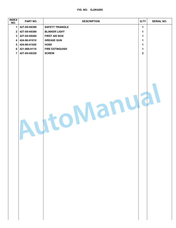 Komatsu WA90-5 Parts Manual WA90_5C-5