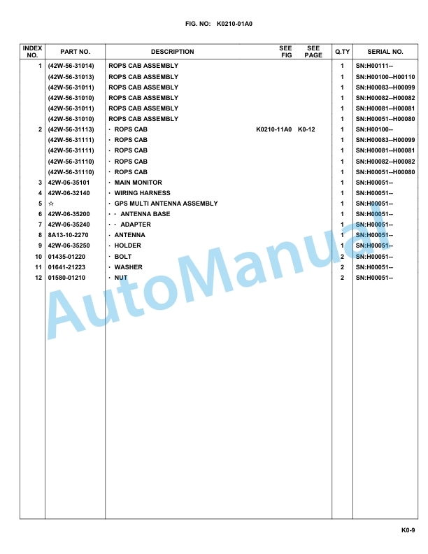 Komatsu WA90-6 Parts Manual-4