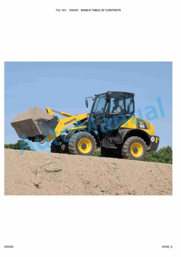 Komatsu WA90-6 Wheel Loader Parts Manual