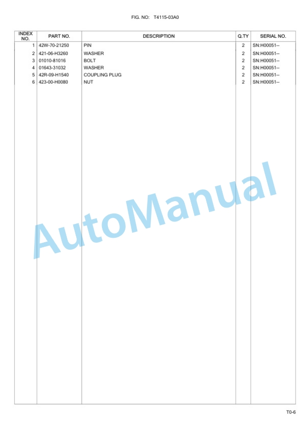 Komatsu WA90-6 Wheel Loader Parts Manual-5