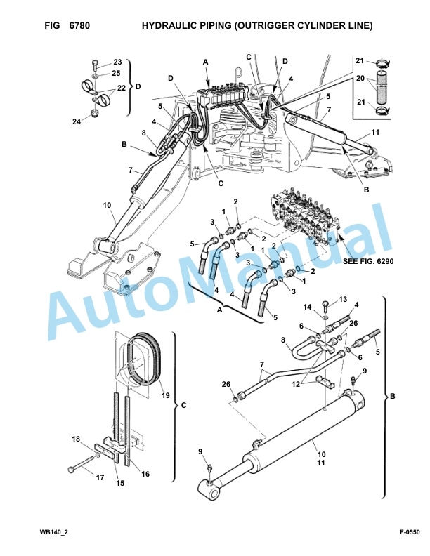 Komatsu WB140-2 Backhoe Loader Parts Manual 140F10001-UP-5