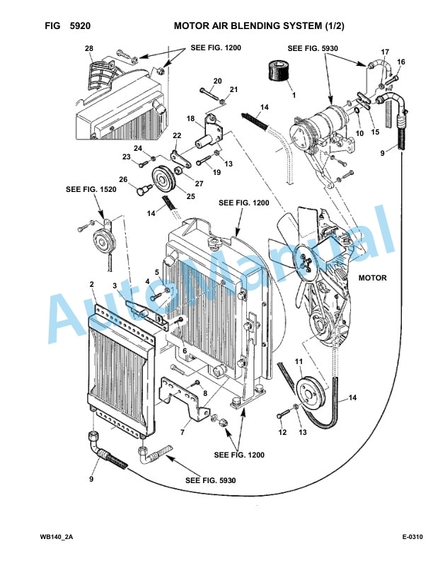 Komatsu WB140-2 Backhoe Loader Parts Manual 140F11451-UP-4